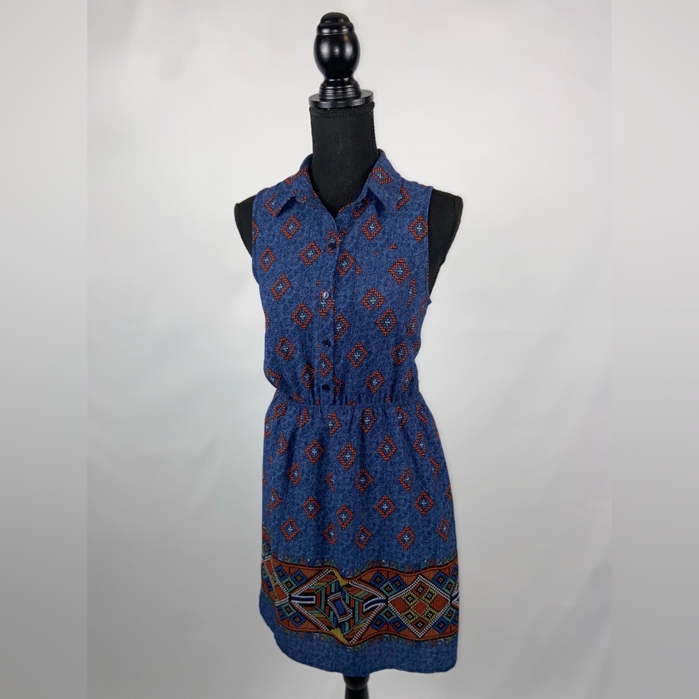 Monteau Dress Sleeveless Elastic Waistband Size Small